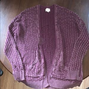 Purple cardigan